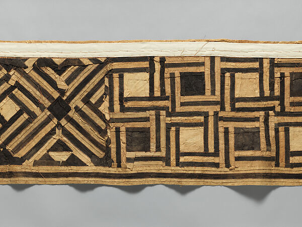 Woman's Ceremonial Underskirt, Barkcloth, raffia fiber, Kuba peoples, Bushoong group