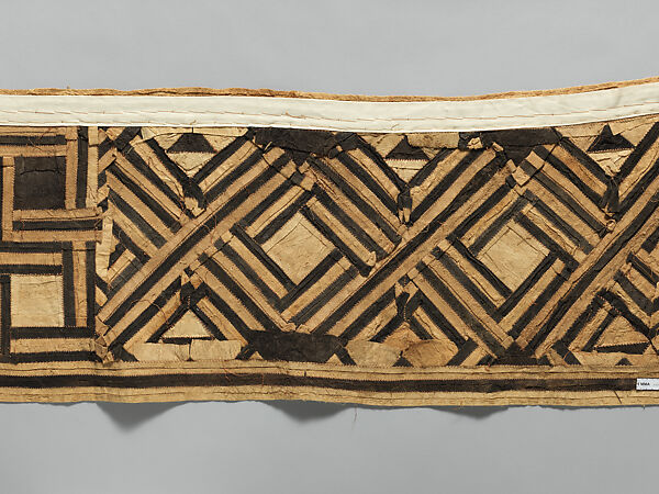 Woman's Ceremonial Underskirt, Barkcloth, raffia fiber, Kuba peoples, Bushoong group