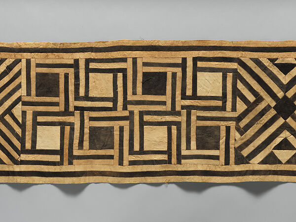 Woman's Ceremonial Underskirt, Barkcloth, raffia fiber, Kuba peoples, Bushoong group