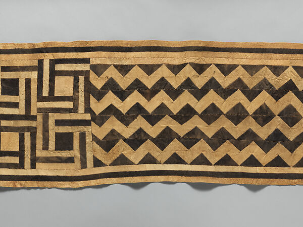 Woman's Ceremonial Underskirt, Barkcloth, raffia fiber, Kuba peoples, Bushoong group