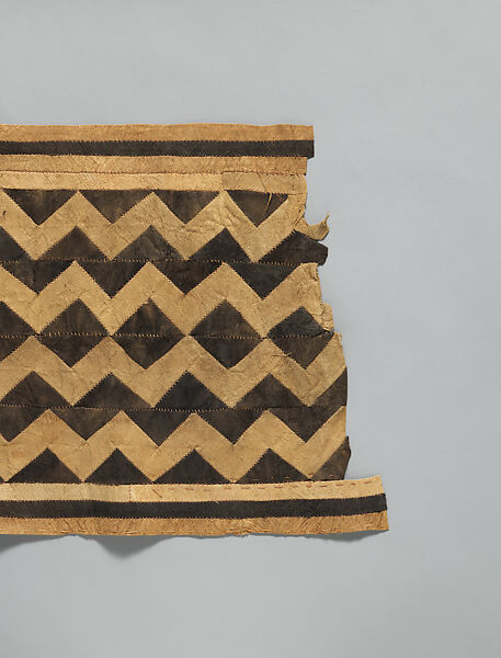 Woman's Ceremonial Underskirt, Barkcloth, raffia fiber, Kuba peoples, Bushoong group