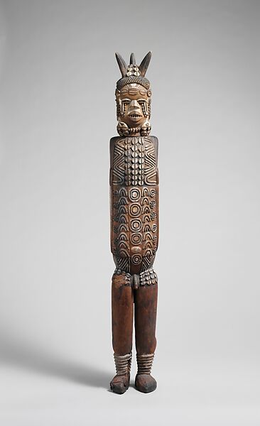 Male Figure, Wood, pigment, Kuyu peoples 