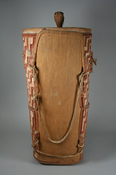 Ceremonial container, Wood, paint, Asmat