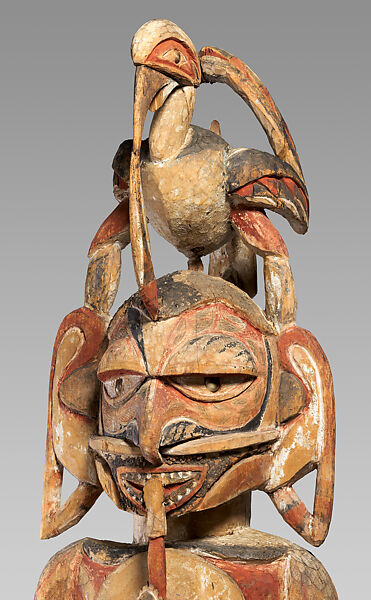 Funerary Carving (Malagan), Wood, paint, shell, resin, Northern New Ireland