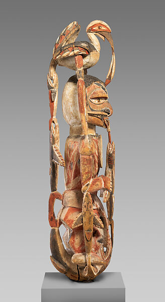 Funerary Carving (Malagan), Wood, paint, shell, resin, Northern New Ireland