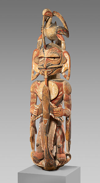 Funerary Carving (Malagan), Wood, paint, shell, resin, Northern New Ireland