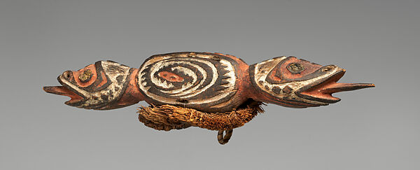 Hair Ornament, Wood, paint, fiber, Biwat people