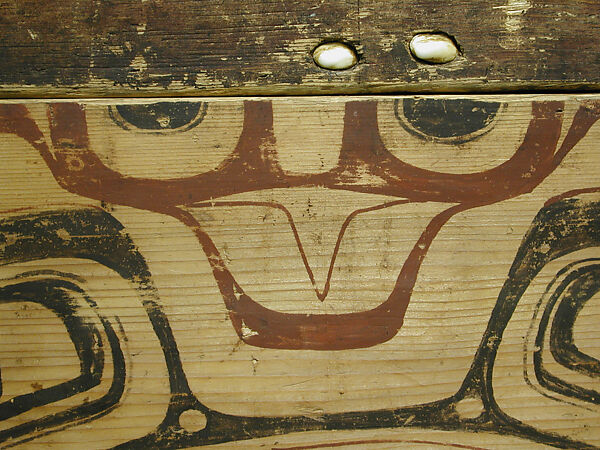 Lidded Storage Box, Wood, paint, Alaska or British Columbia