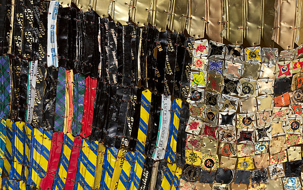 Between Earth and Heaven, El Anatsui (Ghanaian, born Anyako, 1944), Aluminum, copper wire