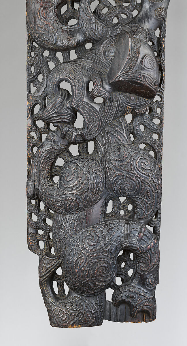 Epa (carved panel for a storehouse), Māori artist, Wood, Māori