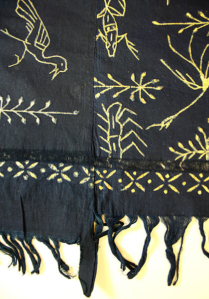 Ceremonial Textile (Dodot bangun tulak alas alasan), Cotton, adhesive, gold leaf, Javanese