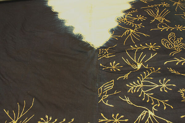Ceremonial Textile (Dodot bangun tulak alas alasan), Cotton, adhesive, gold leaf, Javanese
