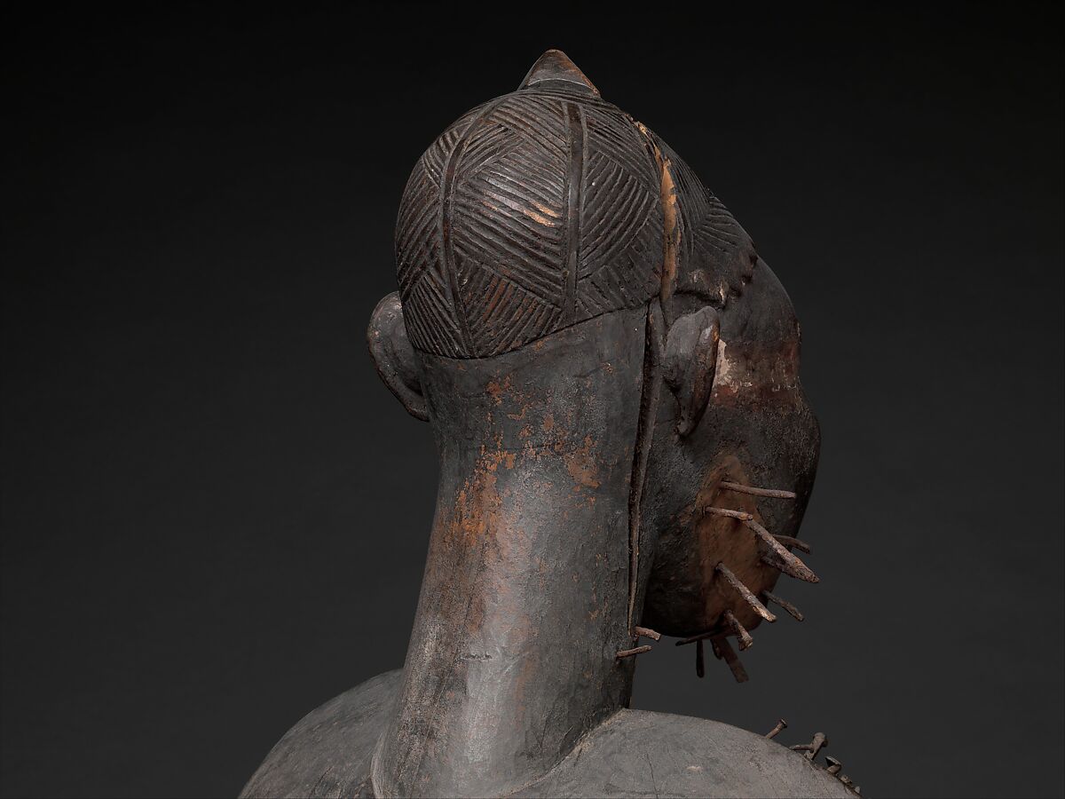 Mangaaka Power Figure (Nkisi N’Kondi), Yombe-Kongo artist and nganga (ritual specialist), Wood, iron, resin, ceramic, plant fiber, textile, pigment, Kongo peoples
