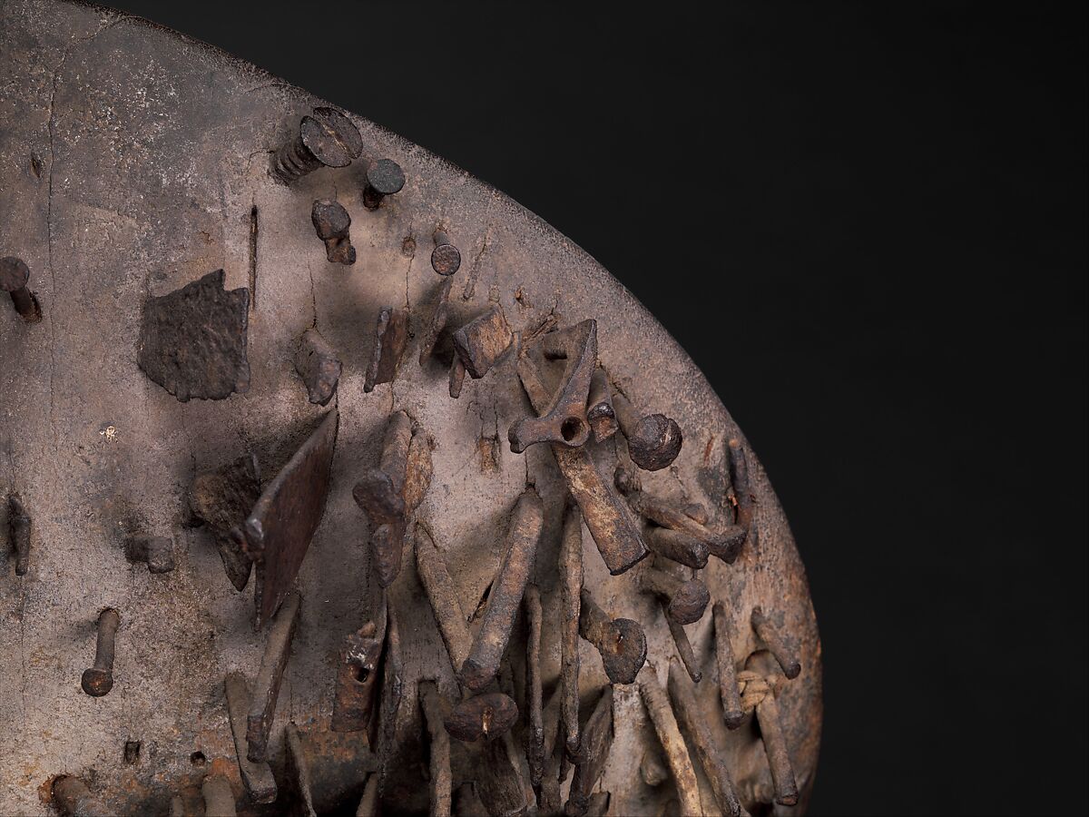 Mangaaka Power Figure (Nkisi N’Kondi), Yombe-Kongo artist and nganga (ritual specialist), Wood, iron, resin, ceramic, plant fiber, textile, pigment, Kongo peoples