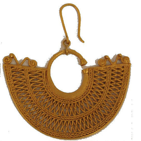 Pair of Ear Ornaments, Gold, Zenú