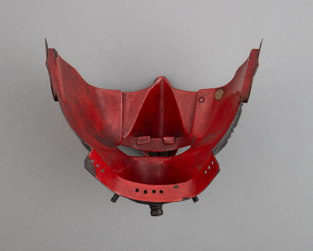Half Mask (Menpō), Iron, lacquer, Japanese