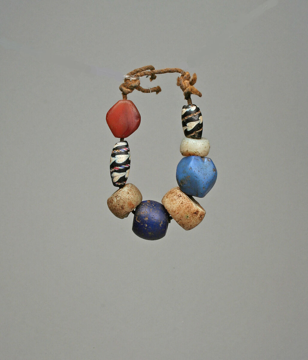 Bracelet, Stone and glass, textile or fiber string, Dogon peoples 
