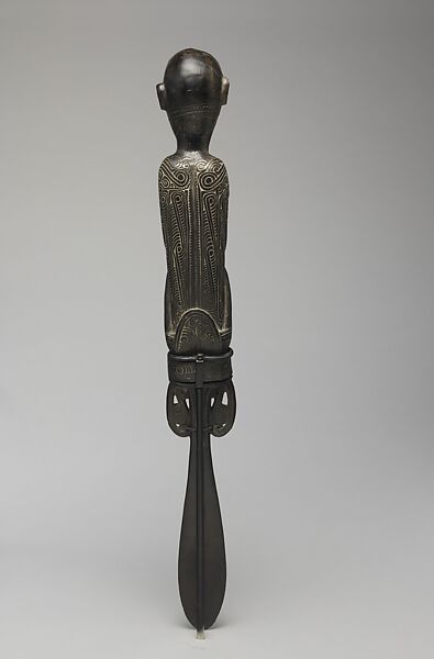 Lime Spatula, Mutuaga (1860–1920), Wood, lime, Massim
