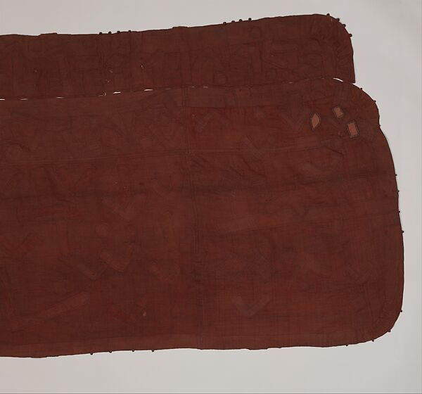 Woman's Ceremonial Skirt, Raffia palm fiber, natural dye, Kuba peoples