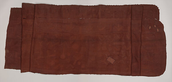 Woman's Ceremonial Skirt, Raffia palm fiber, natural dye, Kuba peoples