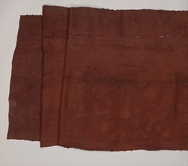 Woman's Ceremonial Skirt, Raffia palm fiber, natural dye, Kuba peoples 