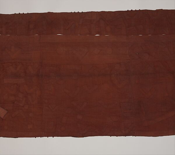 Woman's Ceremonial Skirt, Raffia palm fiber, natural dye, Kuba peoples