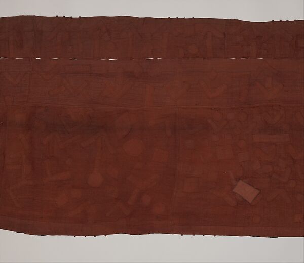 Woman's Ceremonial Skirt, Raffia palm fiber, natural dye, Kuba peoples