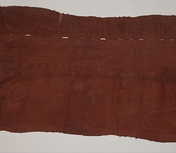 Woman's Ceremonial Skirt, Raffia palm fiber, natural dye, Kuba peoples