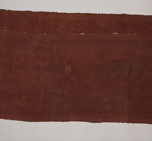 Woman's Ceremonial Skirt, Raffia palm fiber, natural dye, Kuba peoples