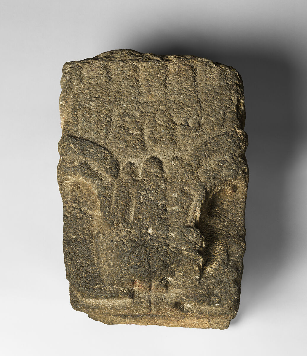 Feathered serpent head, Teotihuacan artist(s), Stone, pigment, Teotihuacan