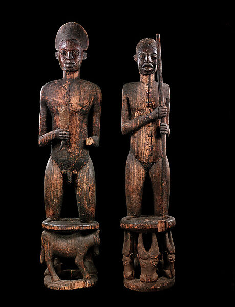 Commemorative thrones of Chief Tufoyn and Queen Mother Naya, Yu, Fon of Kom (1830–1912), Wood, copper 