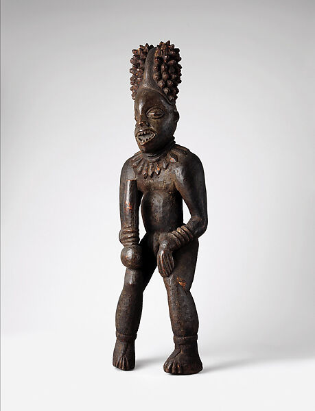 Commemorative figure of a chief, Wood, Bamileke peoples 