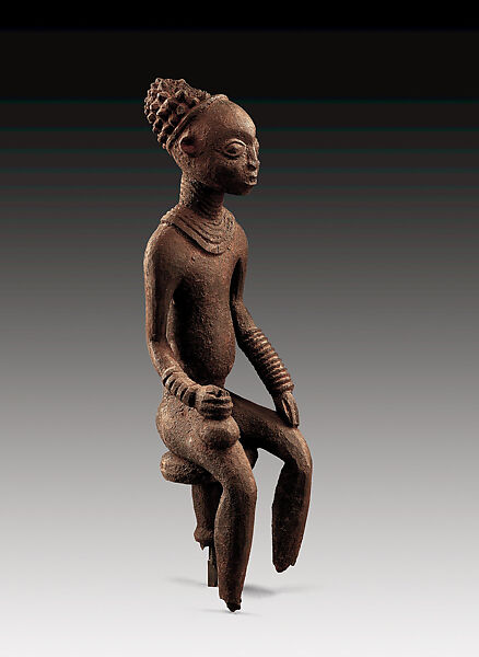 Commemorative figure of a chief, Wood, Bamileke peoples 