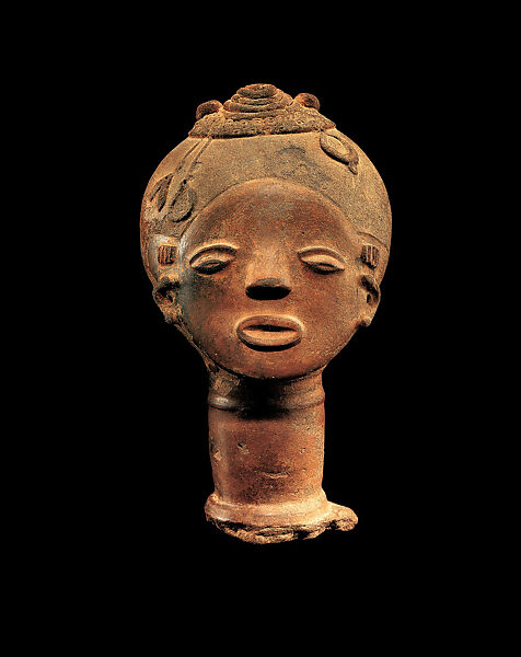 Memorial head (Ntiri), Terracotta, Akan peoples 