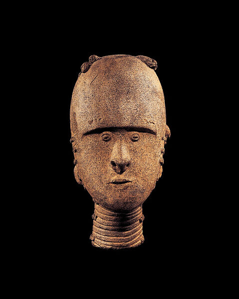 Memorial head of Afukwa, Terracotta, Akan peoples 