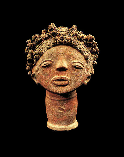 Memorial head, Terracotta, Akan peoples 