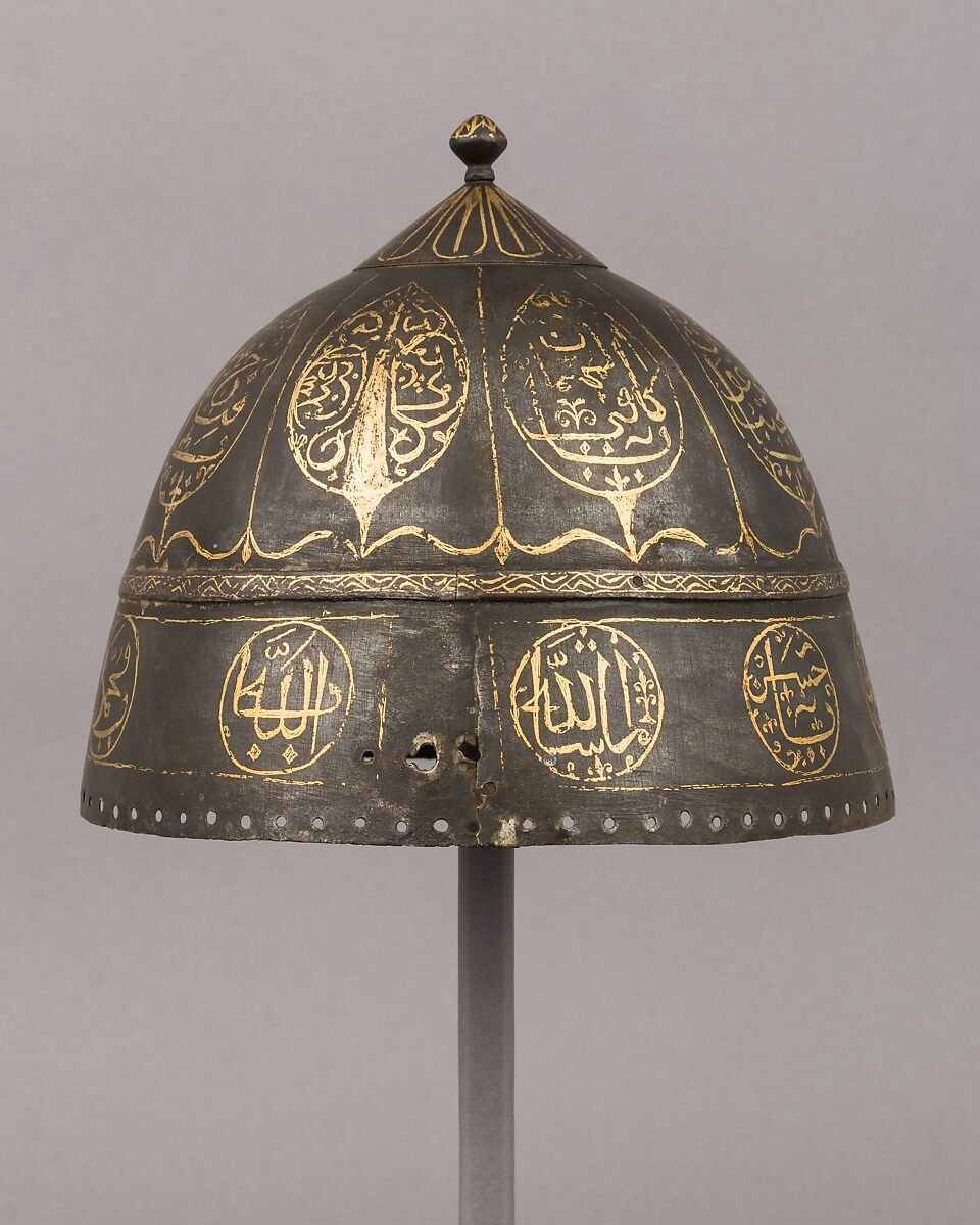 Helmet, Steel, gold, Egyptian, Ottoman