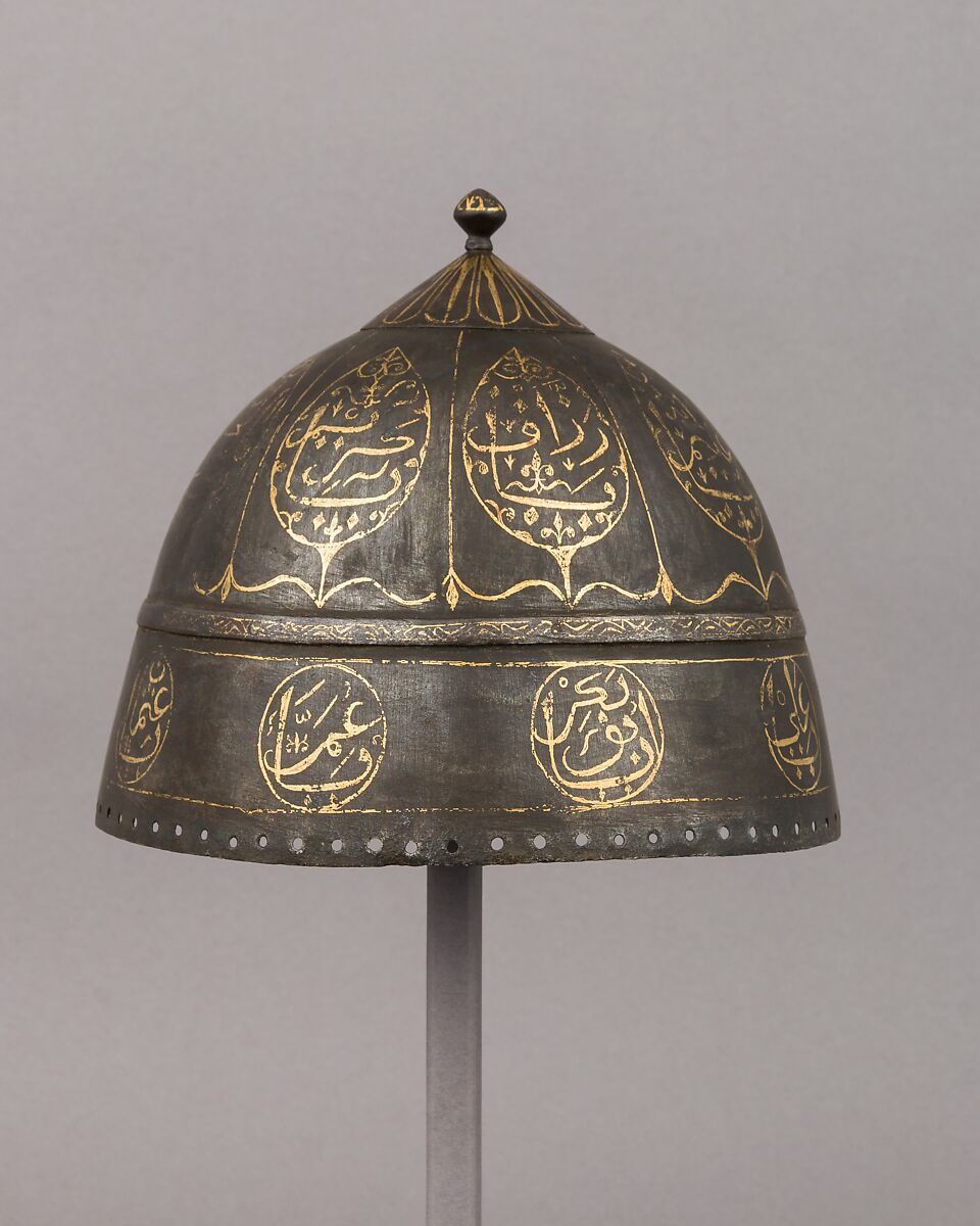 Helmet, Steel, gold, Egyptian, Ottoman