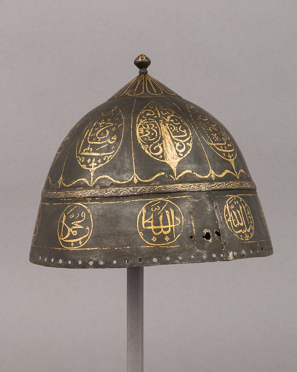 Helmet, Steel, gold, Arabian 