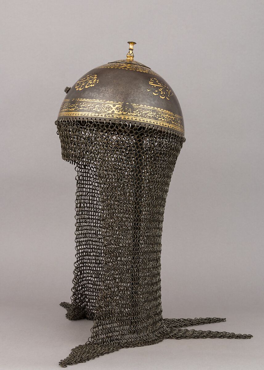 Helmet, Steel, gold, Indian