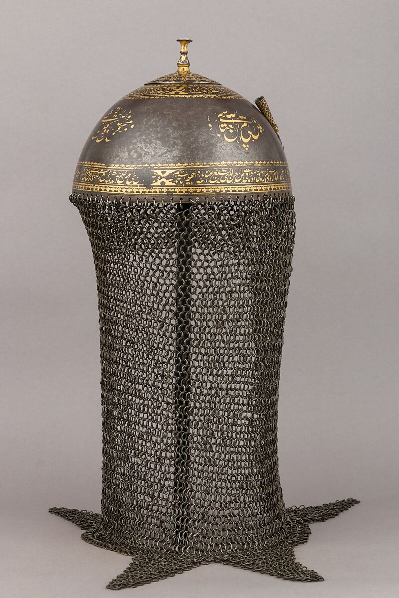Helmet, Steel, gold, Indian