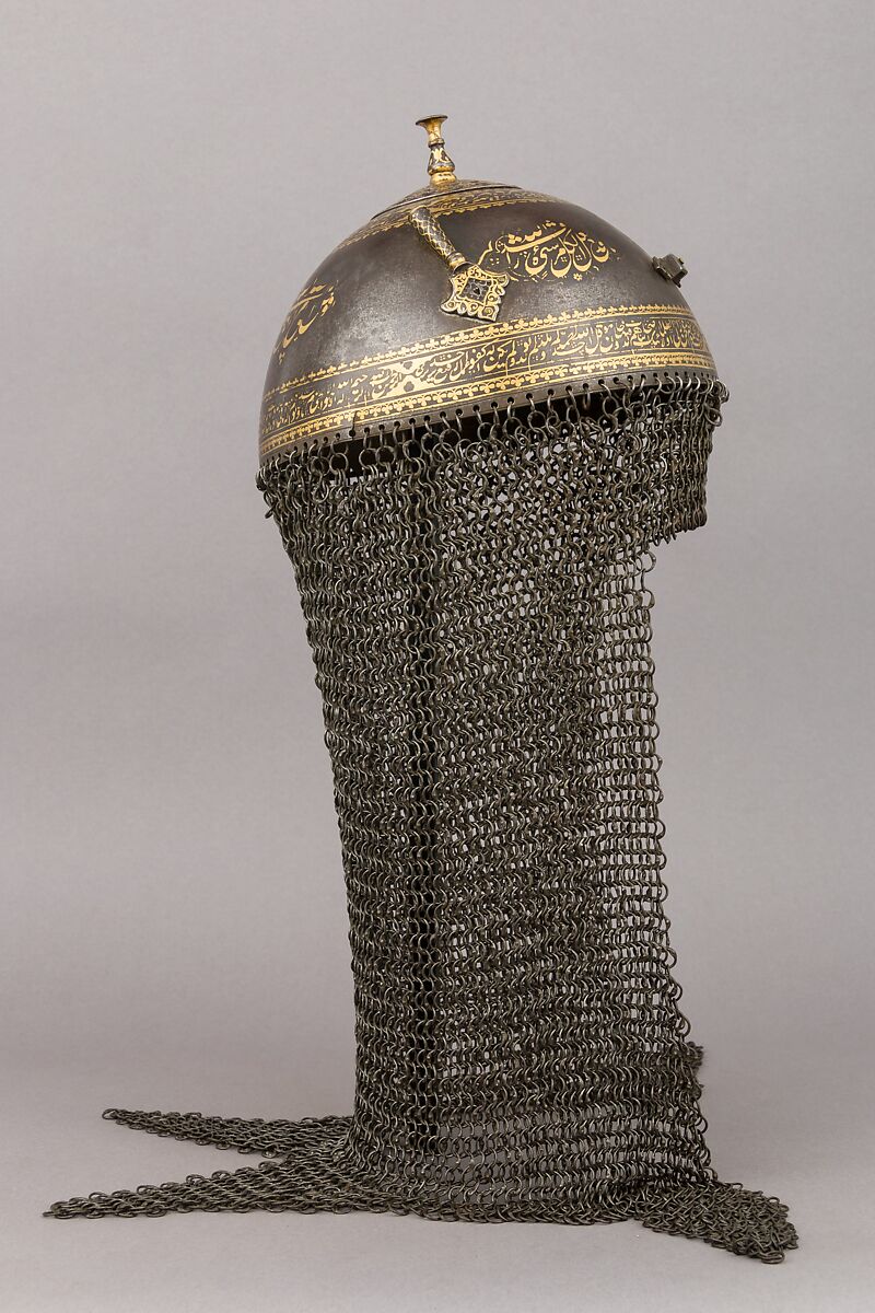 Helmet, Steel, gold, Indian