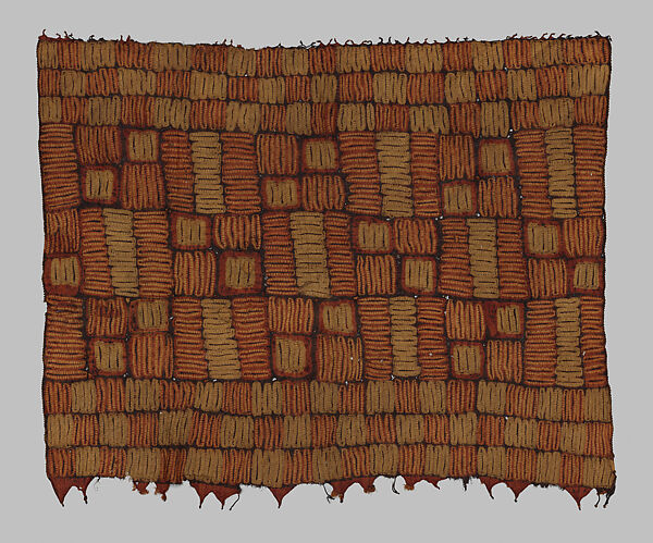 Man's Robe, Raffia palm fiber (Raphia vinifera), vegetal dyes, Dida peoples 