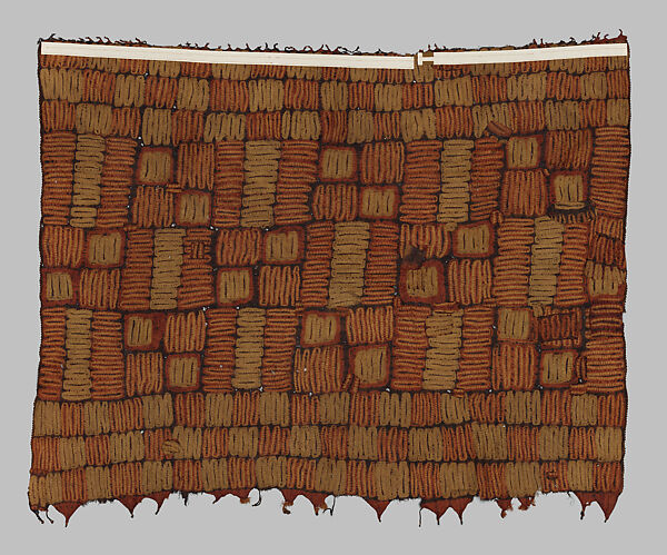 Man's wrapper, Dida artist, Raffia palm fiber (possibly Raphia vinifera), vegetal dye, Dida peoples