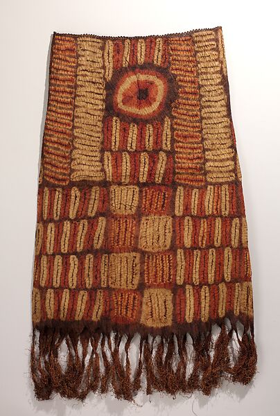 Woman's Garment, Raffia palm fiber (Raphia vinifera), vegetal dyes, Dida peoples 