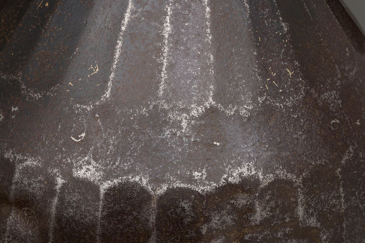 Helmet, Steel, iron, gold, silver, Iranian