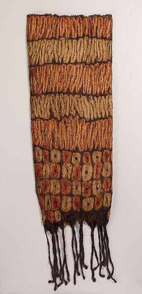 Woman's Ceremonial Garment, Raffia palm fiber (Raphia vinifera), vegetal dyes, Dida peoples 