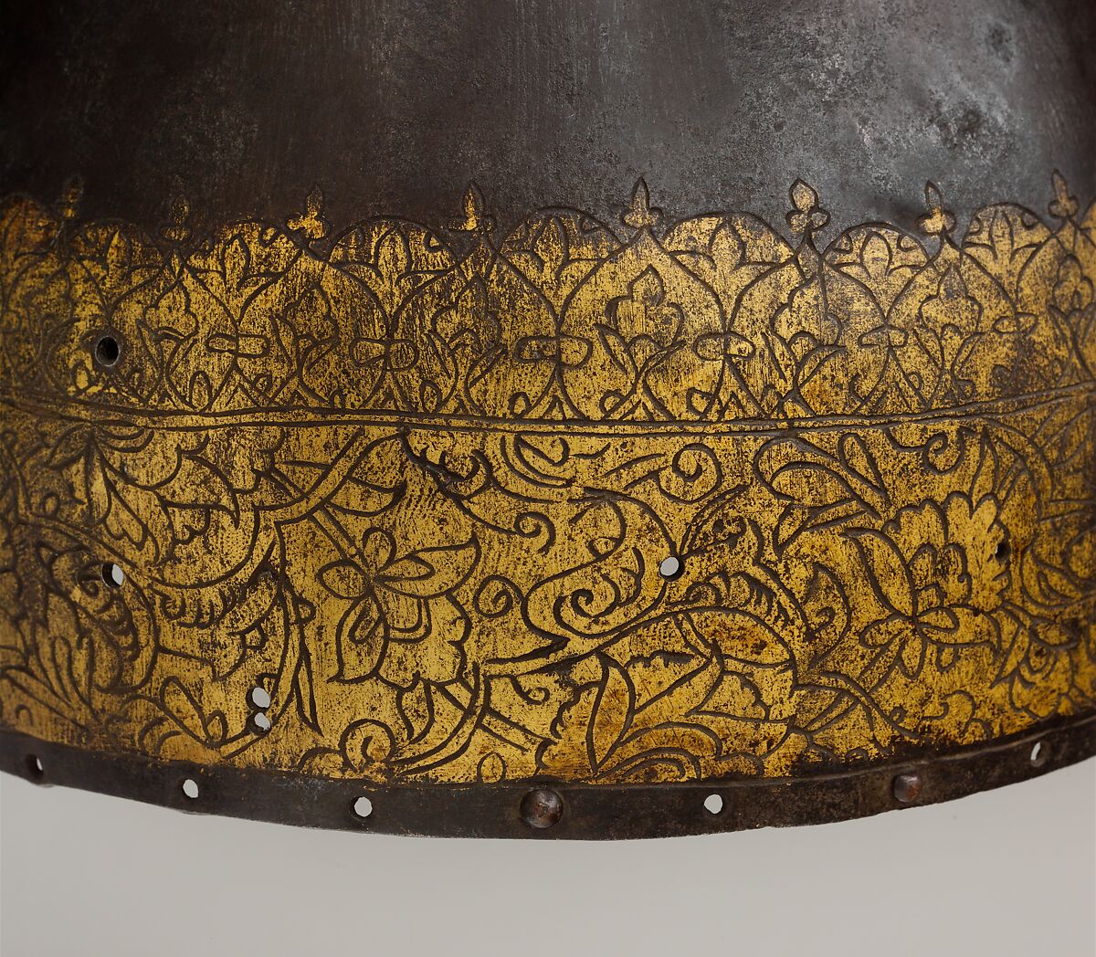 Helmet, Steel, gold, copper alloy, Turkish