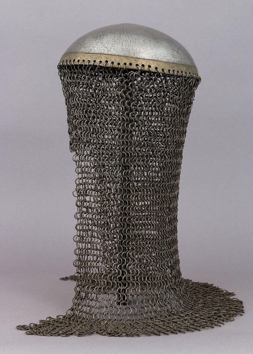 Helmet, Iron, brass, gold, Turkish