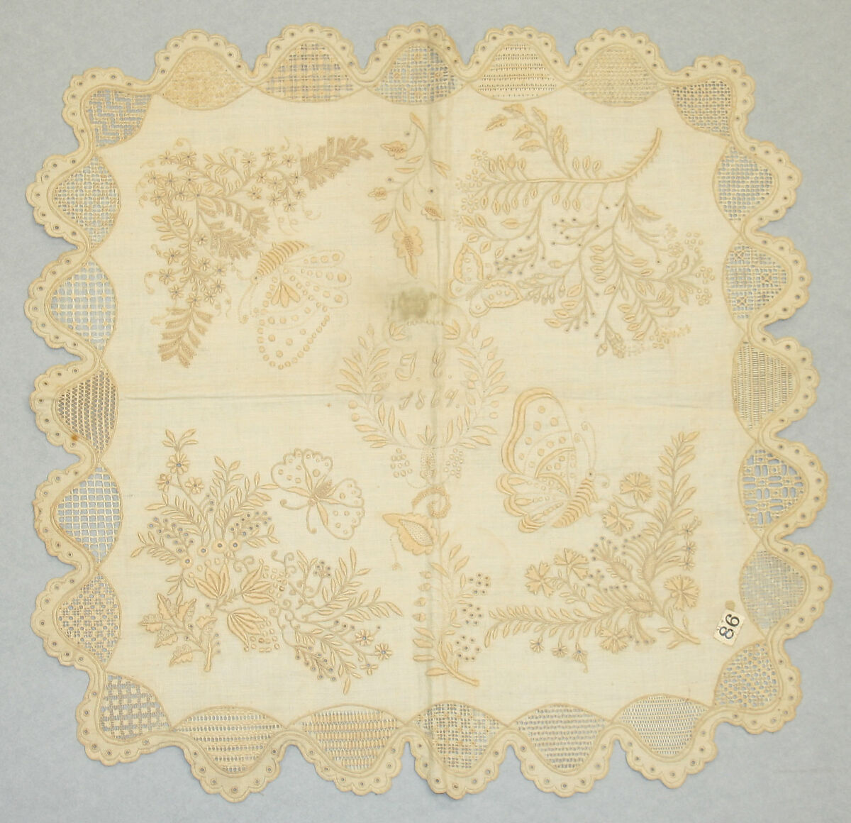 Sampler (Dechado), Linen, cotton, Mexican 